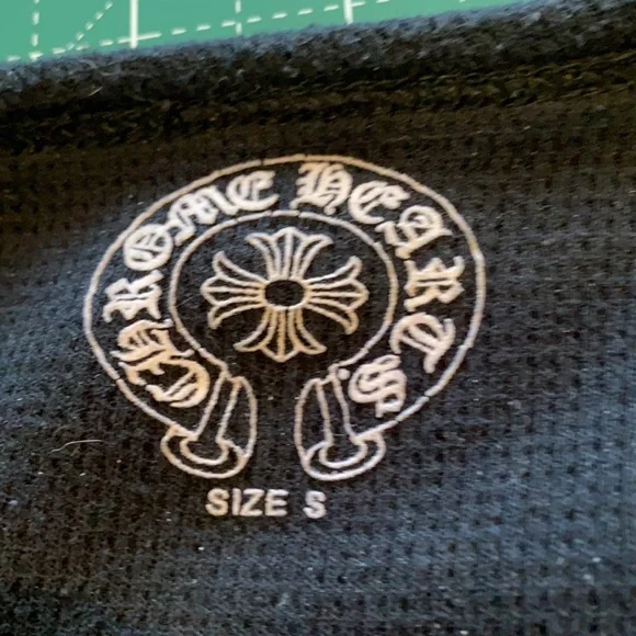 ◆希少品♪【CHROME HEARTS】scroll logo thermal long Tシャツ Chrome Hearts Scroll Logo Thermal Long Sleeve Tee Shirt